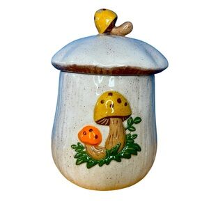 Vintage 1970's Arnel's style Mushroom Kitchen 7” Canister